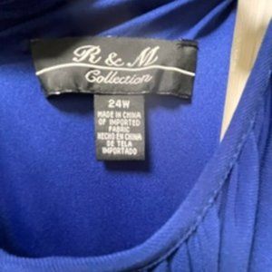 Blue Party Dress with Sequin waist band